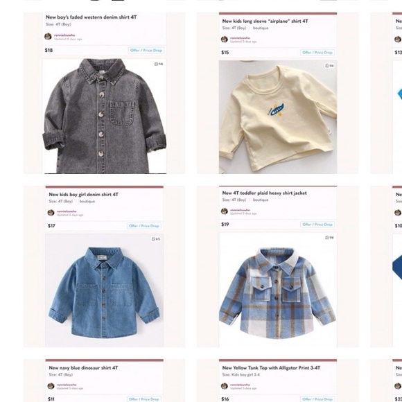 New “focus on four” 4 shirts for 4 year old fall wardrobe - Picture 1 of 5